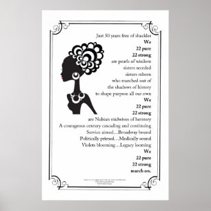 "March On" Poem Woman Poster