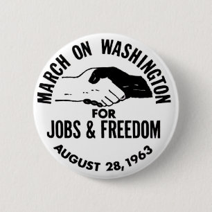 March on Washington 1963 6 Cm Round Badge