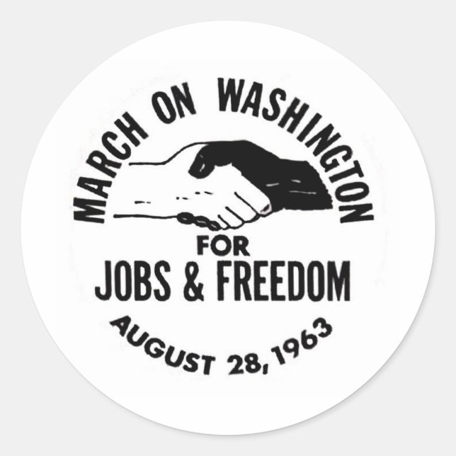 March on Washington 1963 Classic Round Sticker (Front)