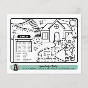 march realtor open house coloring activity page