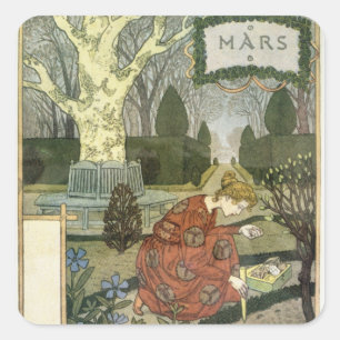 March Square Sticker