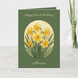 March Sunshine The Joyful Daffodil Birthflower Card
