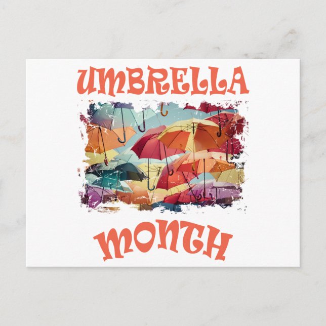 March - Umbrella Month - Appreciation Day Postcard (Front)