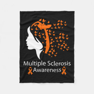 March We Wear Orange Multiple Sclerosis Awareness Fleece Blanket