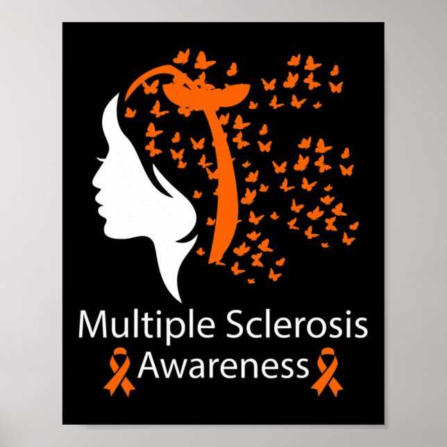 March We Wear Orange Multiple Sclerosis Awareness  Poster (Front)