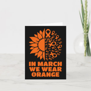 March We Wear Sunflower Multiple Sclerosis Awarene Card