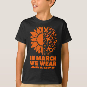 March We Wear Sunflower Multiple Sclerosis Awarene T-Shirt