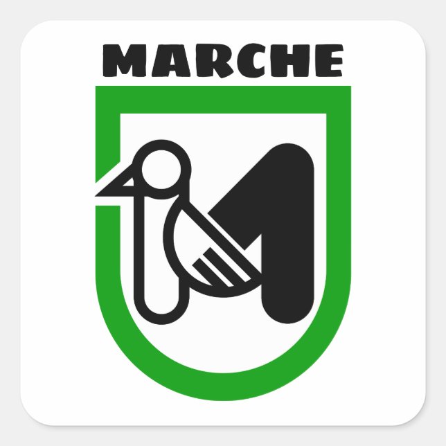 Marche coat of arms (Italy) Square Sticker (Front)