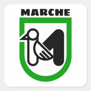 Marche coat of arms (Italy) Square Sticker