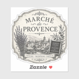 marché de provence vinyl sticker