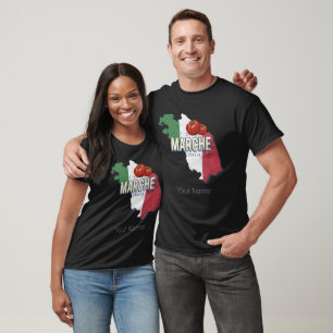 Marche Italy Retro Region Map Vintage Souvenir T-Shirt