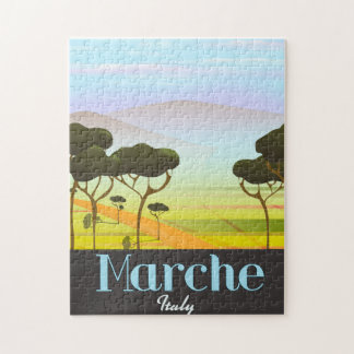 Marche Italy travel poster Jigsaw Puzzle