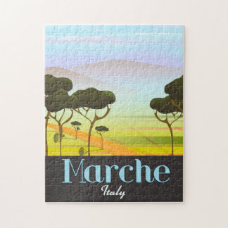 Marche Italy travel poster Jigsaw Puzzle