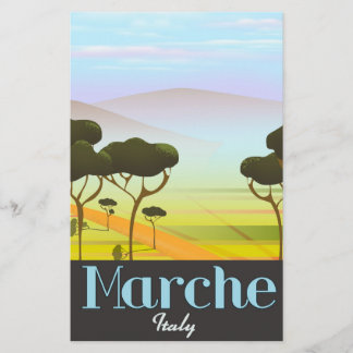 Marche Italy travel poster Stationery