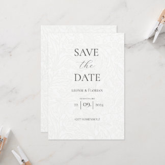 Märchen Hochzeit florale Save the Date Karte Invitation