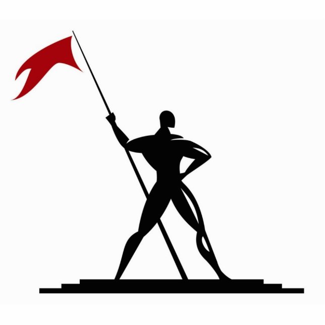 Marcher Lord Press Logo Statue Standing Photo Sculpture (Front)