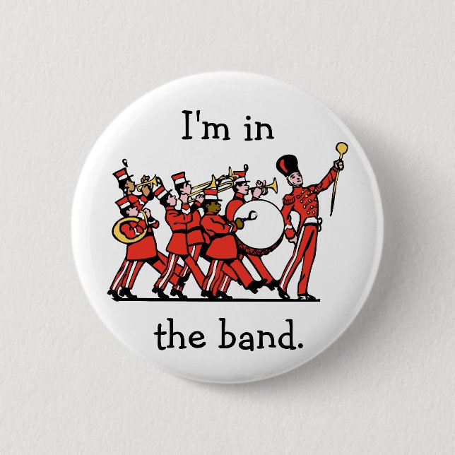 Marching Band 6 Cm Round Badge (Front)