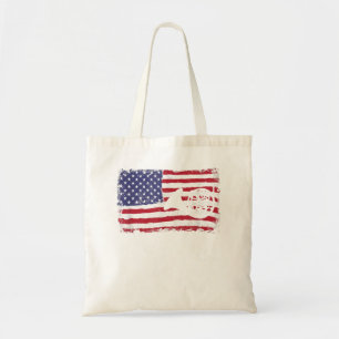 Marching Band Brass Horn Musician - US Flag French Tote Bag