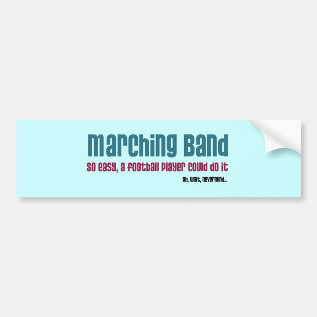 Marching Band Bumper Sticker (Front)