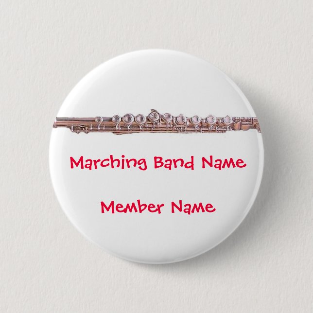 Marching Band Buttons ~ Flute (Front)