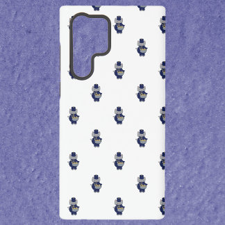 Marching Band Cat Drummer Navy Blue Gold Pattern Samsung Galaxy Case
