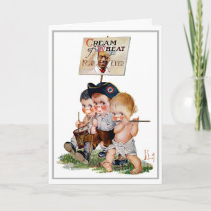 "MARCHING BAND" CREAM OF WHEAT AD GREETING CARD