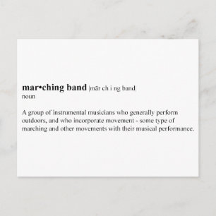 Marching Band Definition Postcard
