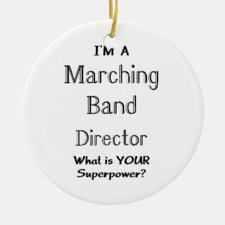 Marching band director ceramic tree decoration
