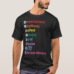 Marching Band Drum Corps Drumline Rainbow T-Shirt