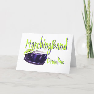 Marching Band Drumline Card
