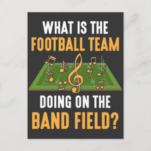 Marching Band Field Director Football Team Orchest Postcard