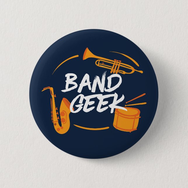 Marching Band Geek Funny Musician 6 Cm Round Badge (Front)