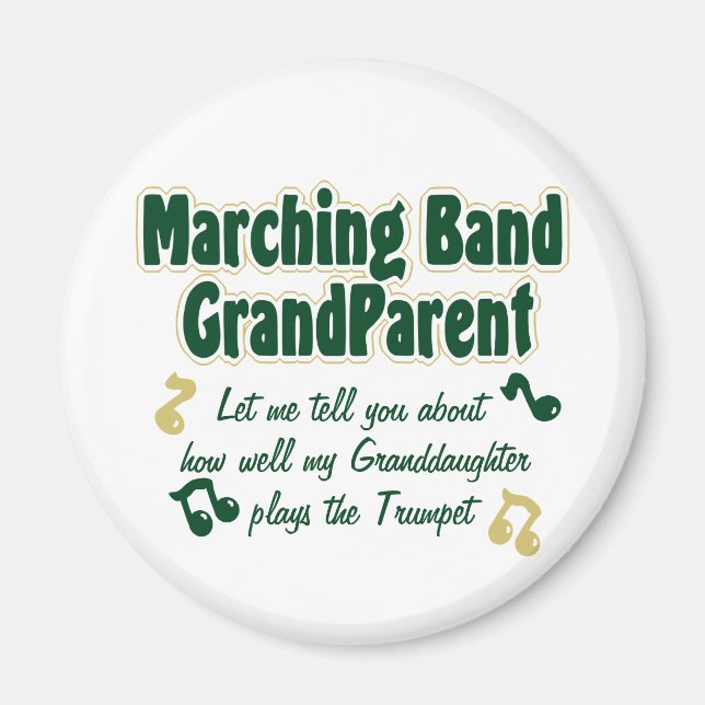 Marching Band Grandparent Trumpet Magnet (Front)