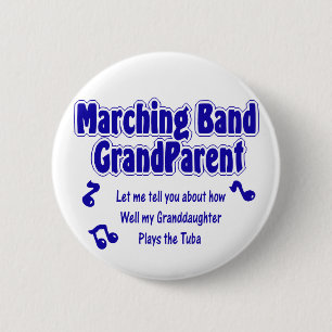 Marching Band Grandparent/ Tuba 6 Cm Round Badge