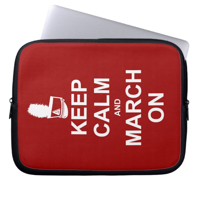 Marching Band Keep Calm and March On Laptop Sleeve (Front)