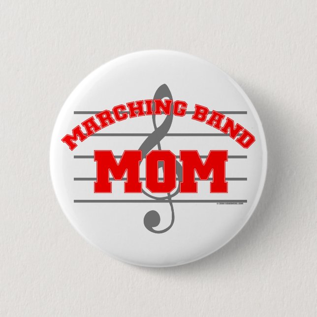 Marching Band Mum 6 Cm Round Badge (Front)