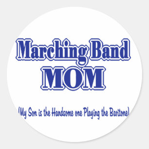 Marching Band Mum / Baritone Classic Round Sticker