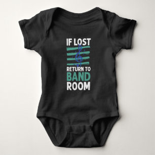 Marching Band Musical Note Clef Orchestra Band Baby Bodysuit