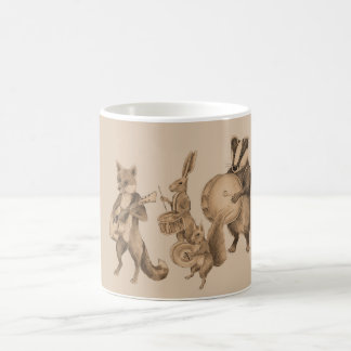 Marching band of animals coffee mug
