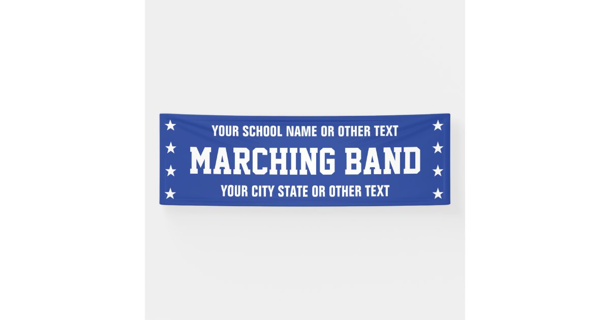 Marching Band Parade Banner with custom text Zazzle.co.uk