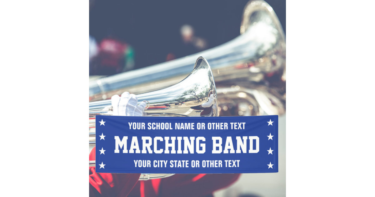 Marching Band Parade Banner with custom text | Zazzle