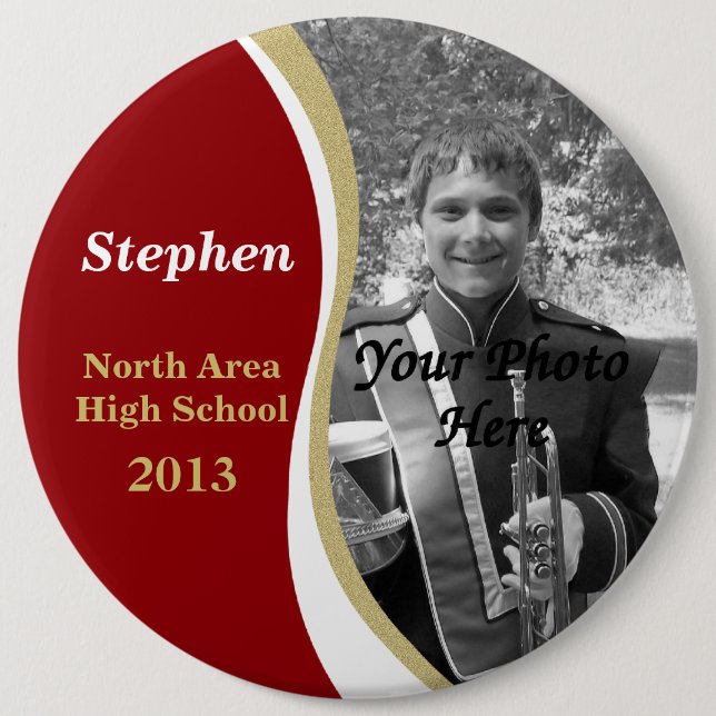 Marching Band Photo Red Gold 2013 6 Cm Round Badge (Front)
