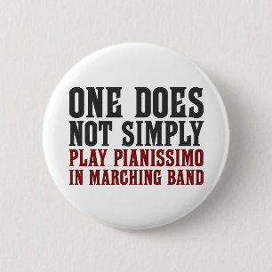 Marching Band Pianissimo 6 Cm Round Badge