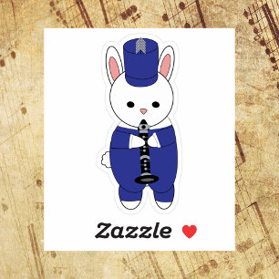 Marching Band Rabbit Clarinet Blue and White