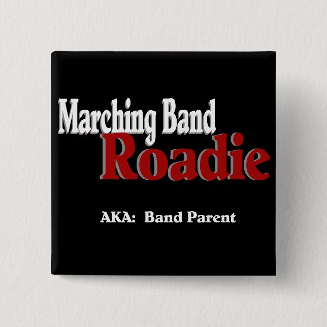 Marching Band Roadie 15 Cm Square Badge (Front)
