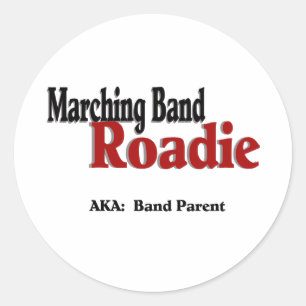 Marching Band Roadie Classic Round Sticker