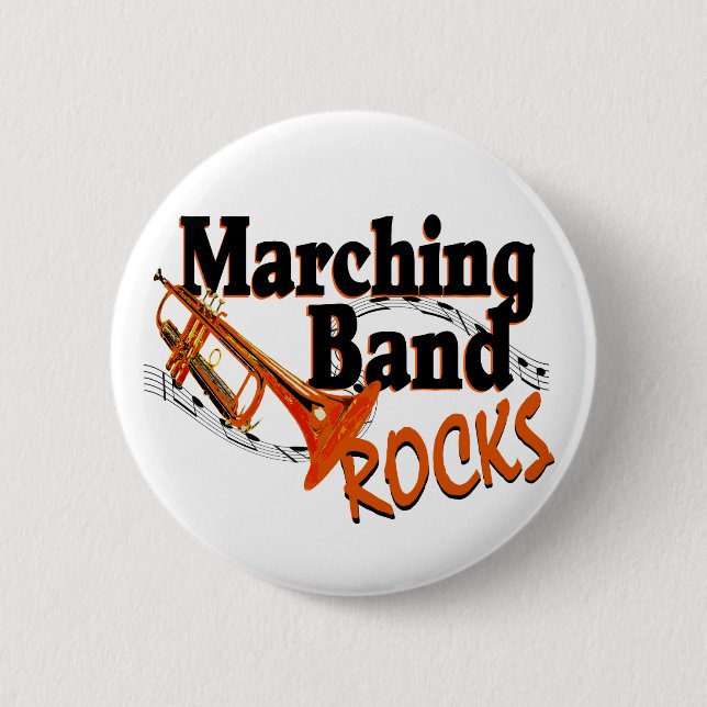 Marching Band Rocks 6 Cm Round Badge (Front)