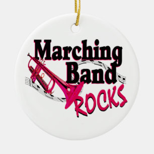 Marching Band Rocks Ceramic Tree Decoration