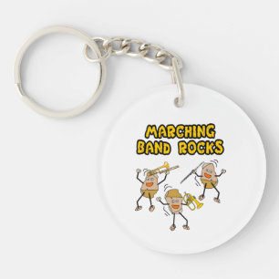 Marching Band Rocks Key Ring