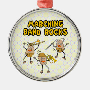 Marching Band Rocks Keychain Metal Tree Decoration